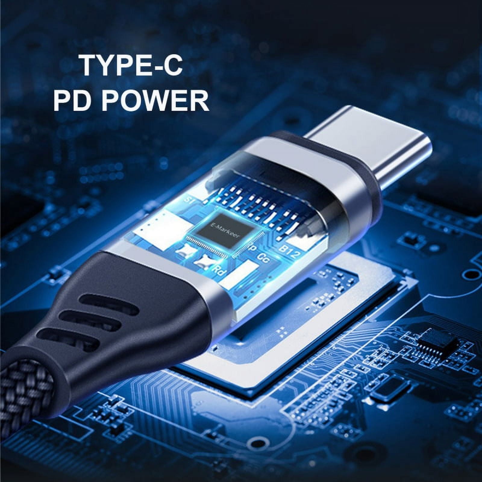 FVH USB-C Type C to HDMI VGA Dual USB 3.0 HUB Converter HDTV Multiport Adapter 4K 60hz 1080p with Female PD 100W Power Port