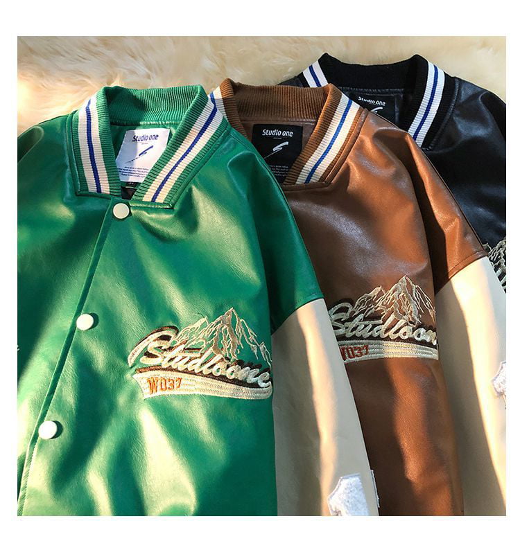 Buy Baseball Jackets for Men Applique Embroidery Leather Sleeves Men  Clothing 2022 Streetwear Casual Varsity Bomber Jacket Men Coat Online - 360  Digitizing - Embroidery Designs