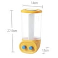 thumbnail image 4 of ziyahi Wall-Mounted Dry Food Storage Dispenser Grains Rice Box Candy Organizer 2 Grid Yellow, 4 of 8