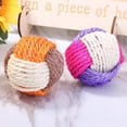 thumbnail image 4 of 2 piezas de juguete para gatos, pelota de sisal, pelota para rascar para mascotas, juguete ecológico, juguete interactivo para mascotas, resistente a las mordeduras y al desgaste (color alea, 4 of 5