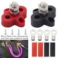 thumbnail image 3 of Single Heavy-Duty Terminal Studs Black+Red Color (M8) with Red Copper Terminal + Heat Shrinkable Tube, 3 of 7