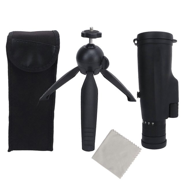 Monocular Telescope SJJ017 Tripod Phone Holder FMC Multilayer Coating Large Aperture High Definition Telescope Black