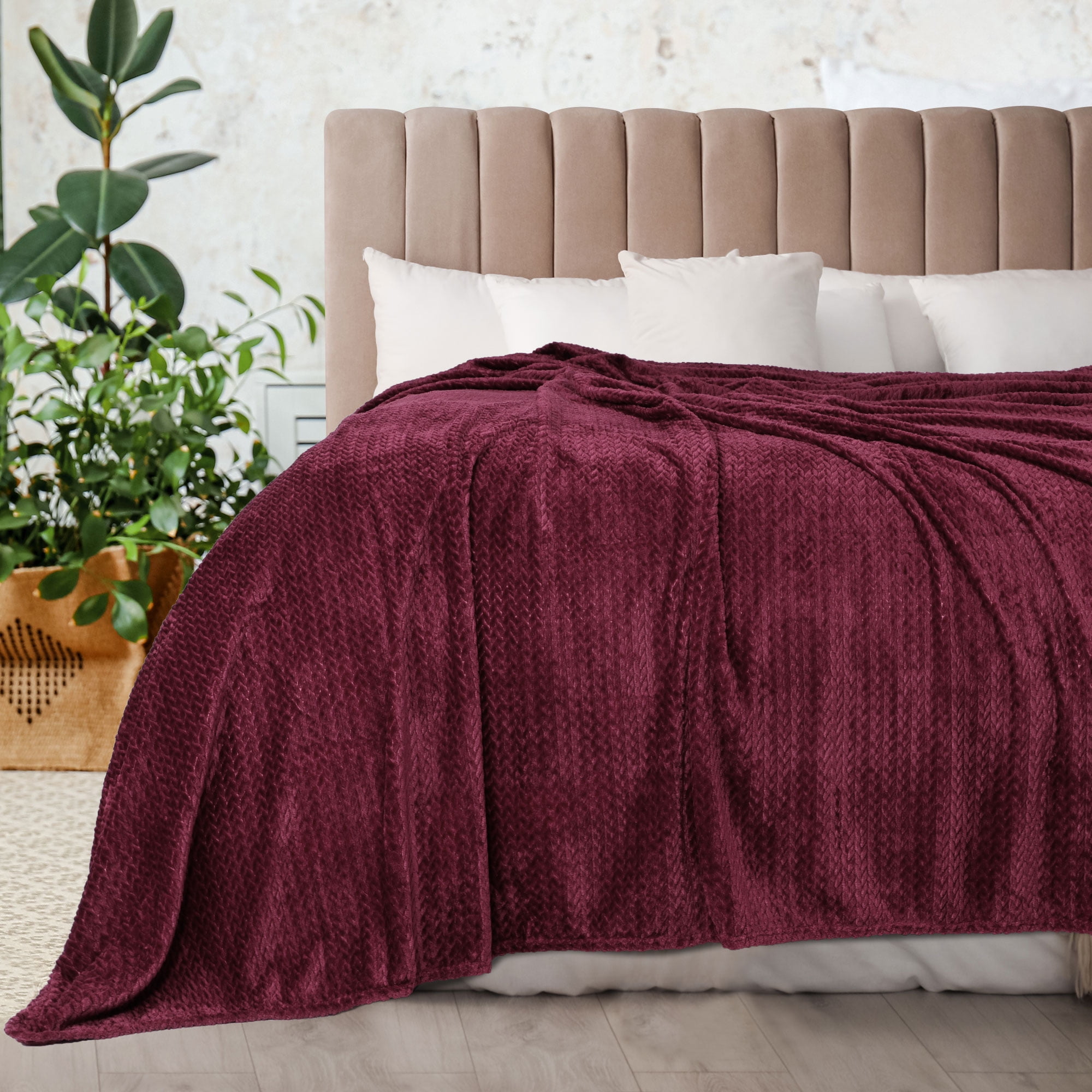 Unique Bargains Soft Flannel Fleece Sofa Throw Blanket, 59