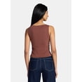 thumbnail image 3 of Madden NYC Women's Sleeveless Ruched Tank Top, Sizes XXS-XXL, 3 of 5