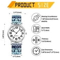 thumbnail image 3 of Avaner Stretch Band Watch for Women: Bohemia Flower Easy Reader Elastic Band Watch Large Face Big Number Analog Quartz Bracelet Watch Expansion Band Wristwatch, 3 of 5