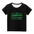 thumbnail image 2 of piuwrlz Short T-Shirts for Girls Short Tops Sleeve Printed Round Neck Tops Shirt Undershirts Black Size 13 Years, 2 of 4
