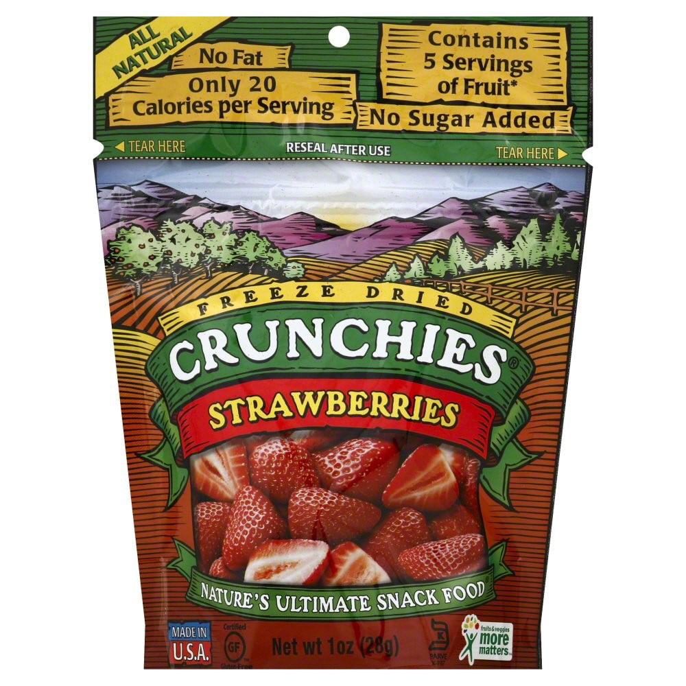 Crunchies All Natural Freeze-Dried Strawberries Fruit ...