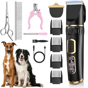 Cshidworld Dog Grooming Clipper Kit, Rechargeable