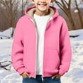 thumbnail image 2 of KAUOD Kids Fleece Lined Hoodies Winter Padded Fuzzy Warm Hooded Jackets Youth Boys Zip up Windproof Long Sleeve Outwear, 2 of 8