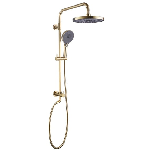 Multi Function Rainfall Shower Head with Hand Shower without Rough-in Valve