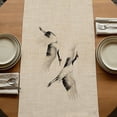 thumbnail image 5 of Vintage Birds Red Sun Table Runner, Retro Art Animals Rustic Washable Cotton Linen Table Runners 120 Inches Long, Dresser Scarf Runner for Dining/Living Room/Kitchen/Square Tables 13''x120'', 5 of 9