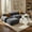 Gray, variant on Demi Bonn U-Shaped Modular Sofa, Premium Pet-Friendly Corduroy Fabric, Extra-Wide Curved Armrests, 32D High-Resilience Sponge, Anti-Slip Base, No Assembly, for Living Room Bedroom & Study, Blue