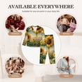 thumbnail image 7 of Sikiie Artistic Oil Painting Sunflower Women's Long-Sleeve Shirt and Full-Length Bottom Pajama Set (s-xxl)-Large, 7 of 7
