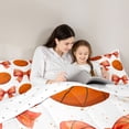 thumbnail image 5 of Erosebridal Basketball Print Bowknot 7-Piece Bedding Comforter Set,Kids Ball Sport Themed King Bedding Sets For Girls,Reversible, 5 of 7