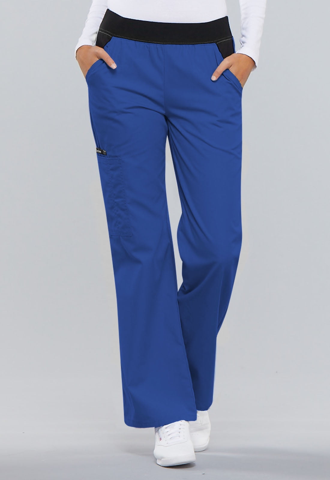 Taupe Cherokee Scrubs Flexibles Mid Rise Knit Waist Pull On Pants 1031