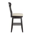 thumbnail image 6 of Weston Home Sheena Napoleon Back 24-inch Counter Height Wood Swivel Stool, Antique Black, 6 of 7
