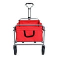 thumbnail image 3 of Collapsible Wagon with Wheels,Segmart Folding Wagon Cart All Terrain,Heavy Duty Garden Carts with Adjustable Handle,Utility Wagon for Outdoor Sports,Camping Shopping Fishing, 3 of 11