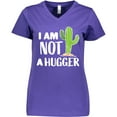 thumbnail image 3 of Inktastic I am Not a Hugger with Cactus Women's V-Neck T-Shirt, 3 of 5
