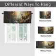 thumbnail image 6 of Forest Deer Curtain Valances Fall Hunting Theme Elk Wild Animal Waterfall Landscapes Window Treatment Valance Curtains for Bathroom 54 by 18 in, 1 Panel, 6 of 6