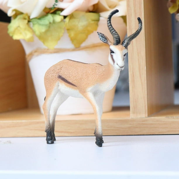 Figura Realista De Antílope Con Cuernos En Espiral – Juguete De Plástico Educativo De Vida Silvestre, No Tóxico, Regalo Para Niños De 3 Años En Adelante