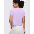thumbnail image 2 of Remera CRZ YOGA de Algodón Pima Cuello Alto Cortada Morada Talle M, 2 of 6