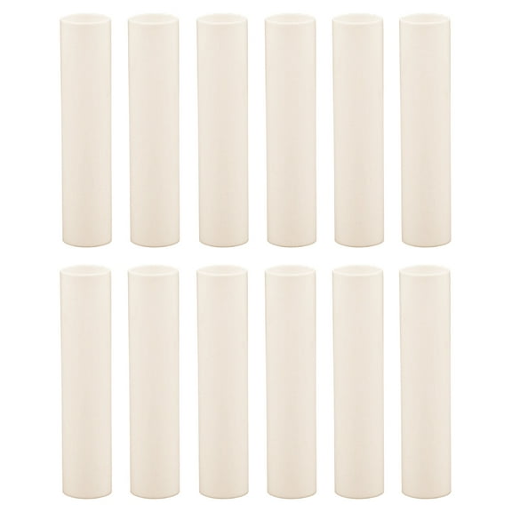 Creative Hobbies 4 Inch Tall Cream Plastic Candle Cover Sleeves Chandelier Socket Covers - Pack of 12 - Slip Over E12 Candelabra Base Sockets