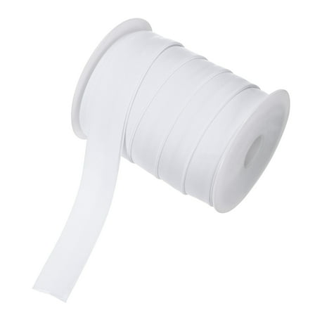 Uxcell Double Fold Bias Tape 1" 25 Yards for Sewing/Seaming/DIY White