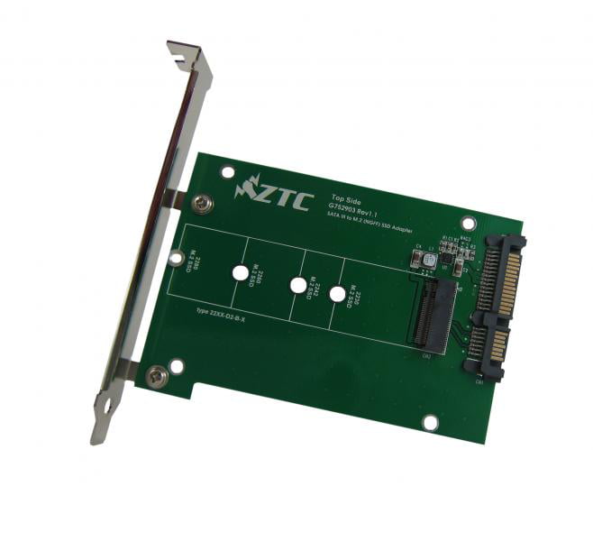 M.2 SSD to SATA Adapter Extended Card with Latching Quick Release Clip 