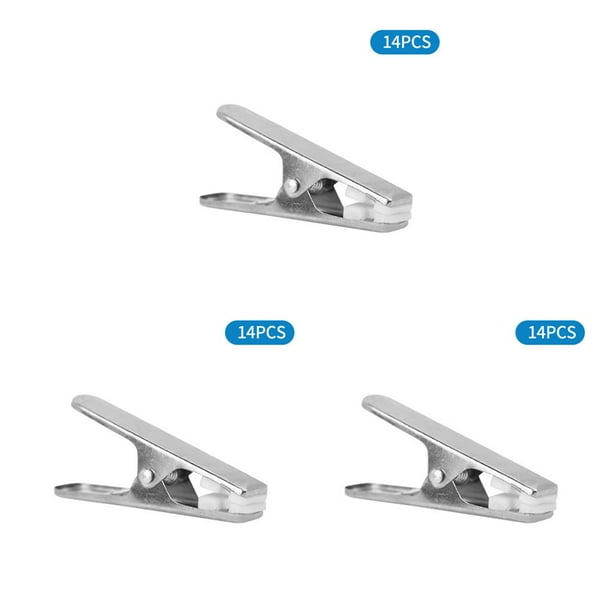 Wosthever Pack of 14 Stainless Steel Clothes Portable Reusable Peg Hanger Yard Front Small Hanging Organizing Clip Dress Drying Type1