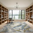 thumbnail image 2 of ODIKA 9'x12' Washable Area Rug Low Pile, Flatwoven, Abstract Stylized Composition Crisp Decorative Shapes Lightweight for Great Room, Indoor Concept, Large Living, 2 of 7