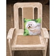 thumbnail image 2 of Carolines Treasures BB9879PW1818 Bichon Frise 2 St Patricks Fabric Decorative Pillow  18H x18W multicolor, 2 of 2