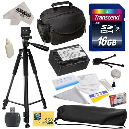 Best Value Kit for Panasonic SD40, SD60, SD80, SD90, SDX1, S45, S50, S70, S71, T50, T55, T70, Camcorder with 16GB SDHC Card, VW-VBK180 2000mAh Battery, Carrying Case, (Best Vv Vw Battery)