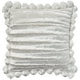 thumbnail image 2 of Mina Victory Sofia Velvet Shimmer Poms White Throw Pillows, 2 of 6
