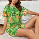 thumbnail image 4 of Fotbe St Patrick's Day6 Conjunto de Pijama Estampado para Mujer, 2 Piezas, Ropa de Dormir con Camiseta de Manga Corta y Shorts Suaves-X-Large, 4 of 6