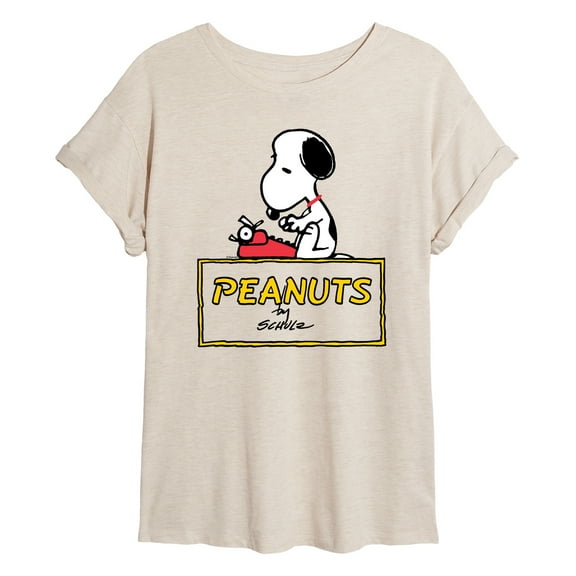 Peanuts - Snoopy Typing - Women's Oversized T-Shirt