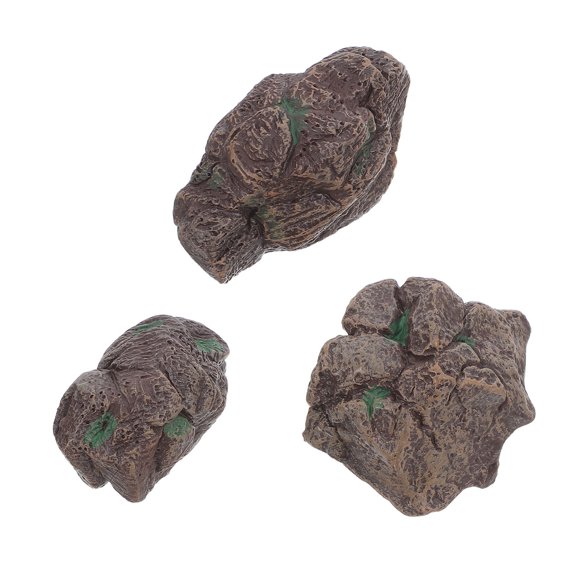 NUOLUX 3Ud Accesorios De Rocas Artificiales Para Jardín De Hadas Con Y Material Duradero