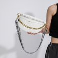 thumbnail image 3 of Paquete De Cintura Paquete de cintura de viajero simple Fashionalbe de cadena de gran capacidad para mujer (blanco), 3 of 7