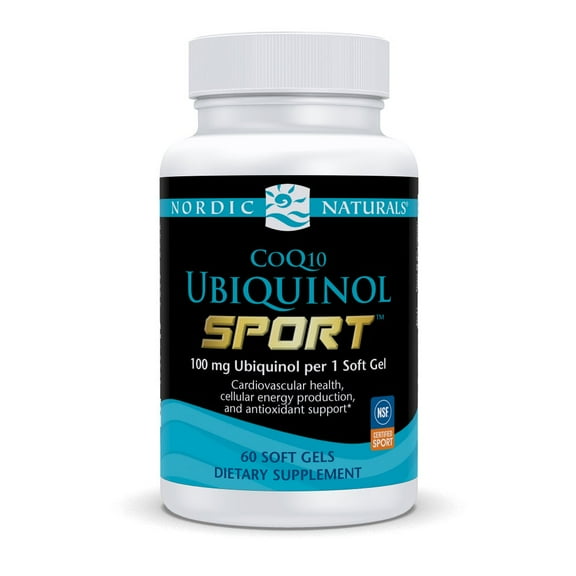 Nordic Naturals Nordic CoQ10 Ubiquinol Sport Softgels, 100 Mg, 60 Ct