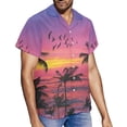 thumbnail image 2 of Yuyamidu Matching Couple Outfits Mens Shirts Casual Dresses for Women Trendy Tank Dress Mens Short Sleeve Button Down Shirts Palm Tree Purple, Size 7XL, 2 of 5
