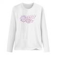 thumbnail image 3 of Oiangi Breast Cancer Awareness Shirts for Women Pink Ribbon Long Sleeve Crewneck Tops Fall Casual Tee Support Survivor White L, 3 of 3
