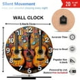 thumbnail image 3 of Guitar Music Wall Clock Colorful Acoustic Instrument 10-Inch Silent Wooden Wall Clock, Battery Operated (AA Batteries Not Included), Artistic Home Decor, 3 of 7