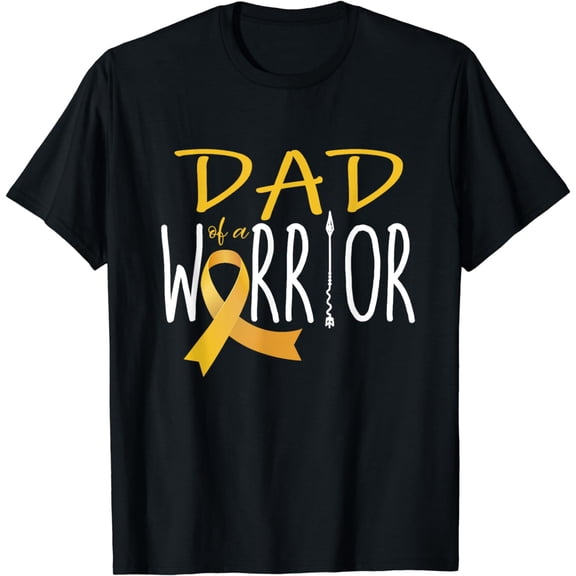 Dad of a warrior T-Shirt Childhood cancer awareness