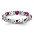thumbnail image 3 of Auriga 925 Sterling Silver Created Ruby Ring for Women Size- 5, 3 of 6