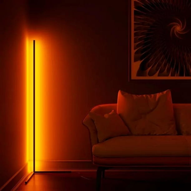 Mglobal Led Colorful Corner Floor Lamp, Led Floor Lamp With Remote