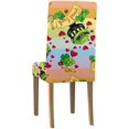 thumbnail image 4 of RYLABLUE Dancing Cat Stretch Chair Cover Protector Seat Slipcover for Dining Room Hotel Wedding Party Set of 4, 4 of 5