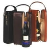 Royce Leather Luxury Suede Lined Single Wine Carrying case in Genuine Leather