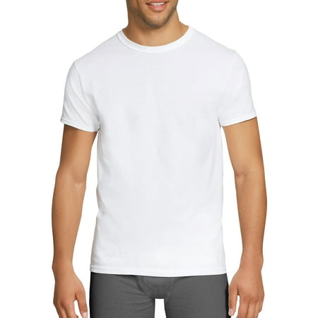 Hanes Men's Stretch White Crew T-Shirt Undershirts, 3 Pack – Walmart ...
