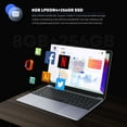 thumbnail image 4 of CHUWI HeroBook Pro 14.1" Laptop,256GB SSD 8G RAM,Windows 11 Bussiness Notebook Computer PC,Intel Gemini-Lake N4020 Quad Core Processor,1TB SSD Expand, 4 of 12