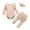 Beige, variant on Loopsun Girls Long Sleeve Round Neck Shirts Romper Pants and Headband 3 Piece Ruffle Sleeve Casual Outfit Red, 18-24 Months