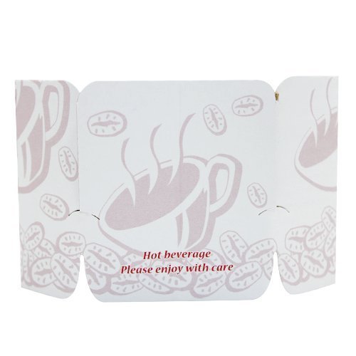 Hot Cup Sleeves (Cup Jackets) for 1024oz Paper Coffee Cups, 50 Count